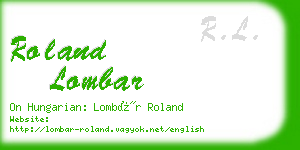 roland lombar business card